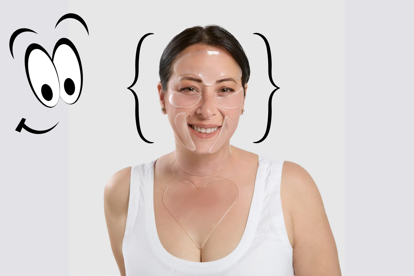 Ultimate Reusable Wrinkle Pads – Forehead, Chest, Neck, Eye & Smile Lines (SoSmooth™)