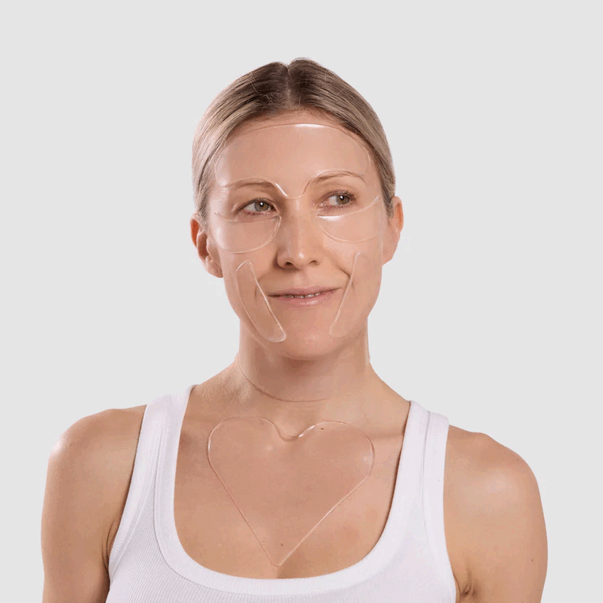 Ultimate Reusable Wrinkle Pads – Forehead, Chest, Neck, Eye & Smile Lines (SoSmooth™)