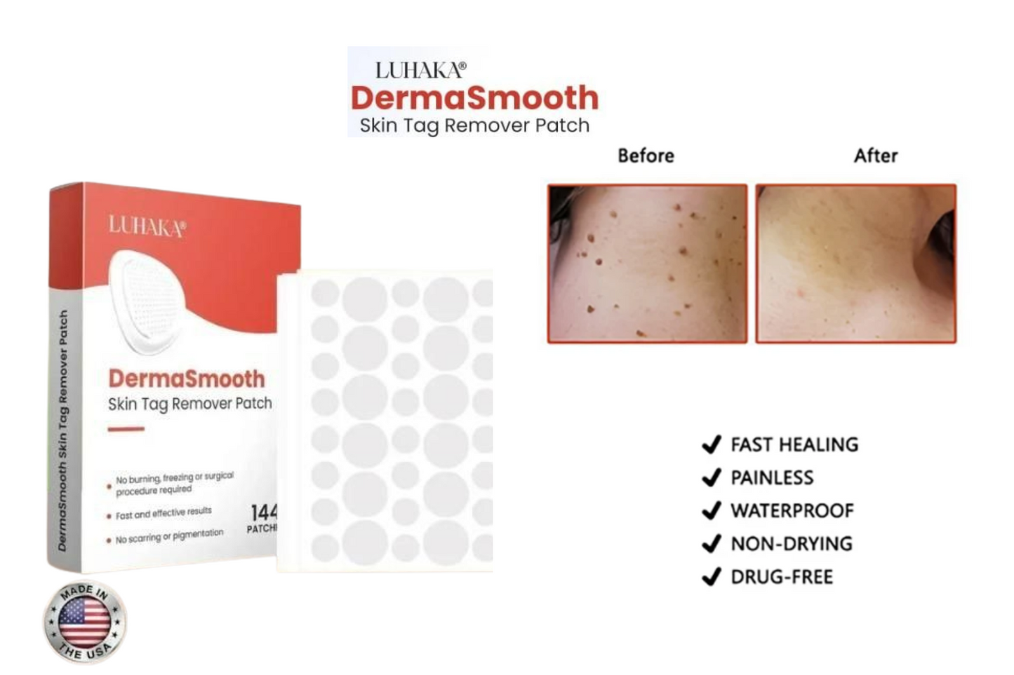 Derma Smooth Skin Tag Removal Patch